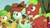 Size: 608x344 | Tagged: safe, screencap, apple cinnamon, candy apples, jonagold, marmalade jalapeno popette, perfect pie, apple family reunion, g4, my little pony: friendship is magic, apple family member, bolo tie, hat, neckerchief, paintbrush