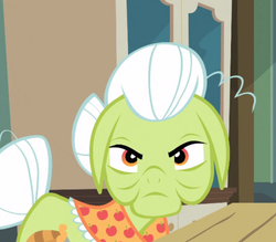 Size: 803x703 | Tagged: safe, screencap, granny smith, g4, reaction image, serious face