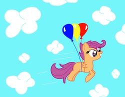 Size: 5400x4200 | Tagged: safe, scootaloo, g4, absurd resolution, cloud, cloudy, scootaloo can't fly