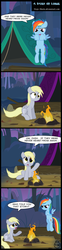 Size: 804x3266 | Tagged: safe, artist:toxic-mario, derpy hooves, rainbow dash, pegasus, pony, g4, campfire, comic, female, mare