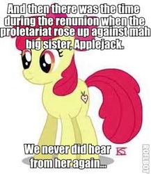 Size: 260x300 | Tagged: safe, apple bloom, g4, adult, communism, communism is magic, image macro