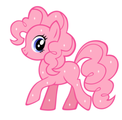 Size: 1584x1552 | Tagged: safe, artist:durpy, pinkie pie, earth pony, pony, g4, female, glitter, glittery, recolor, simple background, solo, transparent background, vector