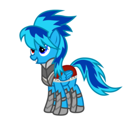 Size: 894x894 | Tagged: safe, artist:maomao27, oc, oc only, pegasus, pony, armor, heterochromia