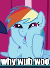 Size: 171x232 | Tagged: safe, edit, edited screencap, screencap, rainbow dash, applebuck season, g4, artifact, dashface, podium, wub