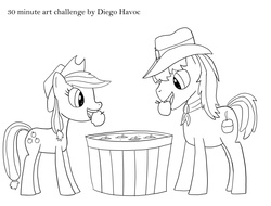 Size: 1050x800 | Tagged: safe, artist:diego havoc, applejack, half baked apple, g4, 30 minute art challenge, apple family member