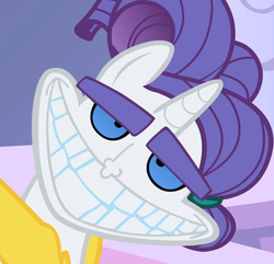 Size: 745x719 | Tagged: safe, rarity, pony, g4, creepy, freaky fred, solo