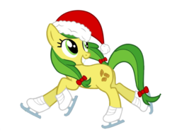 Size: 900x672 | Tagged: safe, artist:floor174, apple fritter, earth pony, pony, g4, apple family member, female, ice skating, mare, simple background, skating, solo, transparent background