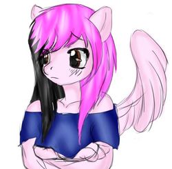 Size: 586x574 | Tagged: safe, artist:sparklebunnneh, oc, oc only, pegasus, anthro, clothes