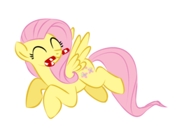 Size: 978x698 | Tagged: safe, artist:chameron, fluttershy, pegasus, pony, g4, candy cane, christmas, eyes closed, female, flying, happy, mare, simple background, solo, transparent background