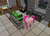 Size: 896x638 | Tagged: safe, pinkie pie, earth pony, pony, fanfic:cupcakes, g4, creeper, female, game screencap, iron sword, mare, melee weapon, mine little pony, minecraft, minecraft mod, pinkamena diane pie, sword, weapon