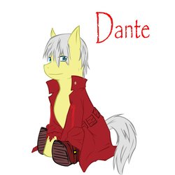 Size: 894x894 | Tagged: safe, artist:everlastingshadow, dante (devil may cry), devil may cry, devil may cry 3, ponified