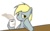 Size: 1000x625 | Tagged: safe, artist:shinmera, derpy hooves, pegasus, pony, g4, coffee, confused, female, mare, simple background, solo, transparent background, underp