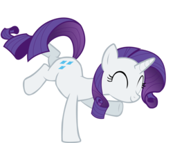 Size: 4692x3894 | Tagged: dead source, safe, artist:nicolasnsane, rarity, pony, unicorn, g4, ^^, dancing, eyes closed, female, mare, simple background, solo, transparent background, vector