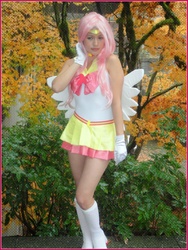 Size: 3286x4366 | Tagged: safe, artist:sailorrei, fluttershy, human, g4, cosplay, crossover, irl, irl human, photo, sailor fluttershy, sailor moon (series), sailor senshi, solo