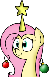 Size: 709x1100 | Tagged: safe, artist:strangiesleepy, fluttershy, g4, christmas tree, fluttertree