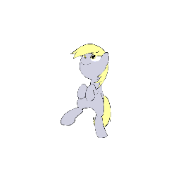 Size: 500x500 | Tagged: safe, artist:kanashiipanda, derpy hooves, pony, g4, animated, bipedal, cute, dancing, derpabetes, female, frame by frame, prancing, solo, the doo doo doo song