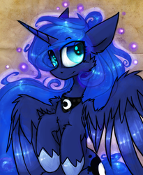 Size: 657x801 | Tagged: safe, artist:the--cloudsmasher, princess luna, pony, g4, chest fluff, female, solo