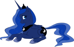 Size: 1265x800 | Tagged: safe, artist:taxidermy-animals, princess luna, pony, g4, female, prone, simple background, solo