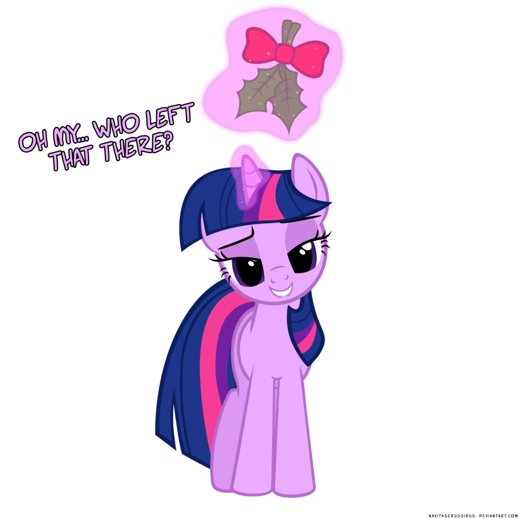 192548 - artist:navitaserussirus, bedroom eyes, bronybait, dead source,  holly, holly mistaken for mistletoe, lip bite, safe, twilight sparkle -  Derpibooru