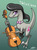 Size: 700x936 | Tagged: safe, artist:johnjoseco, octavia melody, dinosaur, velociraptor, g4, cello, dinosaurified, female, musical instrument, solo, species swap, velocitavi