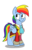 Size: 448x700 | Tagged: safe, artist:jaybugjimmies, artist:spainfischer, doctor whooves, rainbow dash, time turner, pegasus, pony, g4, 20% cooler, clothes, cosplay, cravat, doctor who, fashion disaster, frock coat, rainbow dash always dresses in style, shirt, simple background, sixth doctor, solo, the explosion in a rainbow factory, transparent background, waistcoat