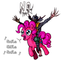 Size: 1377x1354 | Tagged: safe, artist:darkone10, pinkie pie, g4, crossover, judge dredd, judge fear