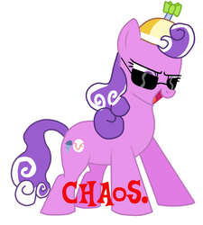 Size: 900x1000 | Tagged: safe, artist:pinkiceygirl, screwball, g4, backwards cutie mark, chaos, hat, propeller hat, sunglasses, swirly eyes