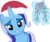 Size: 5043x4201 | Tagged: safe, artist:hunterz263, minuette, pony, unicorn, g4, absurd resolution, bedroom eyes, female, hat, levitation, looking at you, magic, mare, mistletoe, santa hat, show accurate, simple background, solo, telekinesis, transparent background, vector