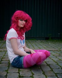 Size: 800x1000 | Tagged: safe, artist:vanillecream, pinkie pie, human, g4, convention, cosplay, desucon, irl, irl human, photo, solo