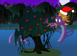 Size: 3507x2550 | Tagged: safe, artist:aria-spark, steven magnet, g4, hat, hearth's warming eve, santa hat