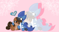 Size: 1280x688 | Tagged: safe, artist:mordecairigbylover, gay, male, mordecai, mordecai and rigby, ponified, regular show, rigby (regular show)