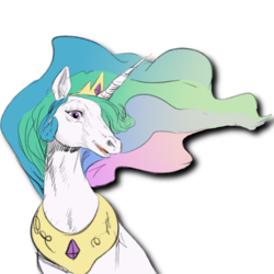 Size: 512x512 | Tagged: safe, artist:sunibee, princess celestia, pony, g4, colored, female, hoers, realistic, solo