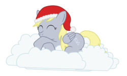 Size: 5000x3000 | Tagged: safe, artist:starbolt-81, derpy hooves, pegasus, pony, g4, christmas, female, hat, holiday, mare, santa hat, simple background, solo, transparent background
