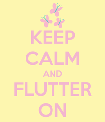 Size: 600x700 | Tagged: safe, fluttershy, g4, keep calm and flutter on, cutie mark, fluttershy's cutie mark, keep calm and carry on, meme, no pony, simple background, text, yellow background