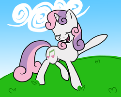 Size: 1000x800 | Tagged: safe, artist:oranges-and-pears, sweetie belle, pony, g4, female, older, singing, solo