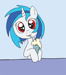 Size: 2097x2373 | Tagged: safe, artist:lumenglace, dj pon-3, vinyl scratch, g4, milkshake, solo