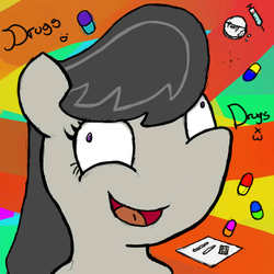 Size: 512x512 | Tagged: safe, artist:masterspiny, octavia melody, earth pony, pony, g4, drugs, female, pills, solo