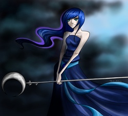 Size: 4224x3852 | Tagged: safe, artist:tao-mell, princess luna, human, g4, female, humanized, solo