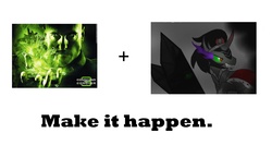 Size: 4084x2348 | Tagged: safe, king sombra, g4, command and conquer, exploitable meme, kane, make it happen, meme, tiberium, tiberium wars