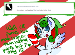 Size: 770x566 | Tagged: safe, artist:srsishere, oc, oc only, alicorn, pony, christmas, clothes, socks, solo, sparkles, striped socks, tumblr