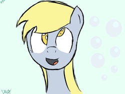 Size: 640x480 | Tagged: safe, artist:dropy, derpy hooves, pegasus, pony, g4, bubble, derp, eyes, female, mare