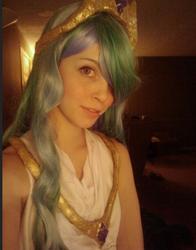 Size: 495x631 | Tagged: safe, artist:ataravarga, princess celestia, human, g4, cosplay, irl, irl human, photo, solo