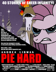 Size: 1696x2184 | Tagged: safe, artist:midnight-cobra, pinkie pie, g4, die hard, movie, parody, pinkamena diane pie, poster