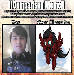 Size: 889x899 | Tagged: safe, oc, oc only, human, pegasus, pony, comparison, irl, meme, photo