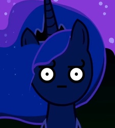 Size: 401x443 | Tagged: safe, princess luna, alicorn, pony, g4, female, look of disapproval, solo