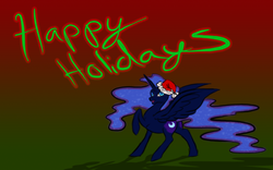 Size: 1680x1050 | Tagged: safe, artist:rhythmgeneration, nightmare moon, g4, butt, christmas, hat, plot, santa hat