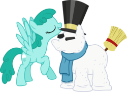 Size: 5607x4049 | Tagged: safe, artist:rainbowrage12, spring melody, sprinkle medley, pony, g4, hearth's warming eve (episode), absurd resolution, hearth's warming eve, simple background, snow, snowpony, solo, transparent background, vector