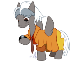 Size: 800x650 | Tagged: safe, back to the future, crossover, doc brown, ponified