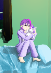 Size: 700x1000 | Tagged: safe, artist:captainggkitten, sweetie belle, human, g4, female, humanized, plushie, self plushidox, self ponidox