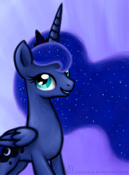 Size: 543x738 | Tagged: safe, artist:xarazura, princess luna, pony, g4, female, solo